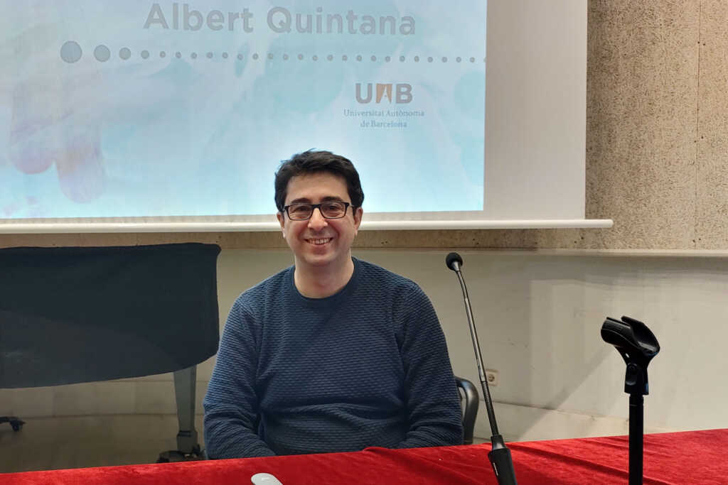 Albert Quintana durant la conferència