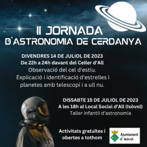 Cartell de la II Jornada d'Astronomia de Cerdanya a Isòvol